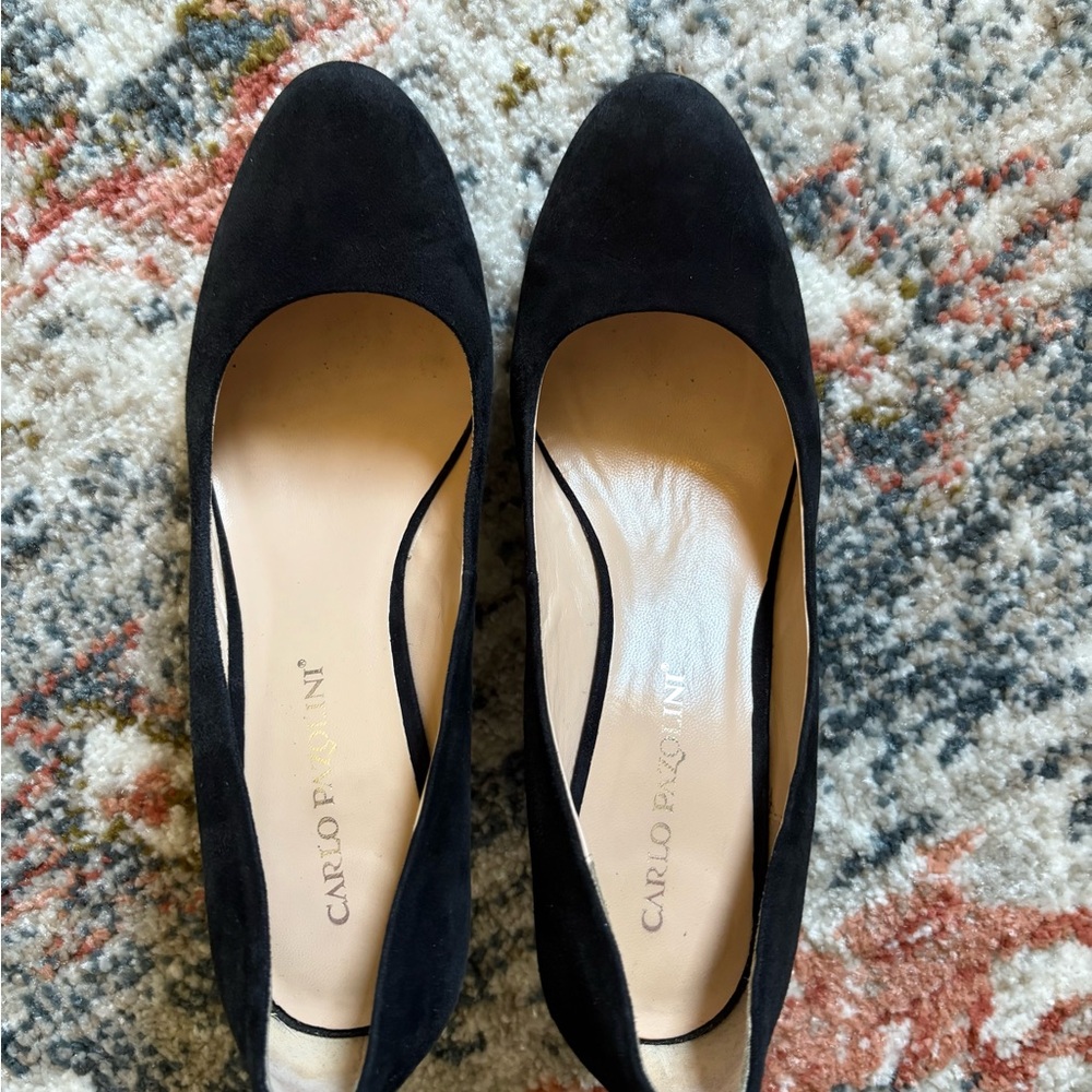 Black Suede Women's Shoes by Carlo Pazolini - Size 39 (8.5)